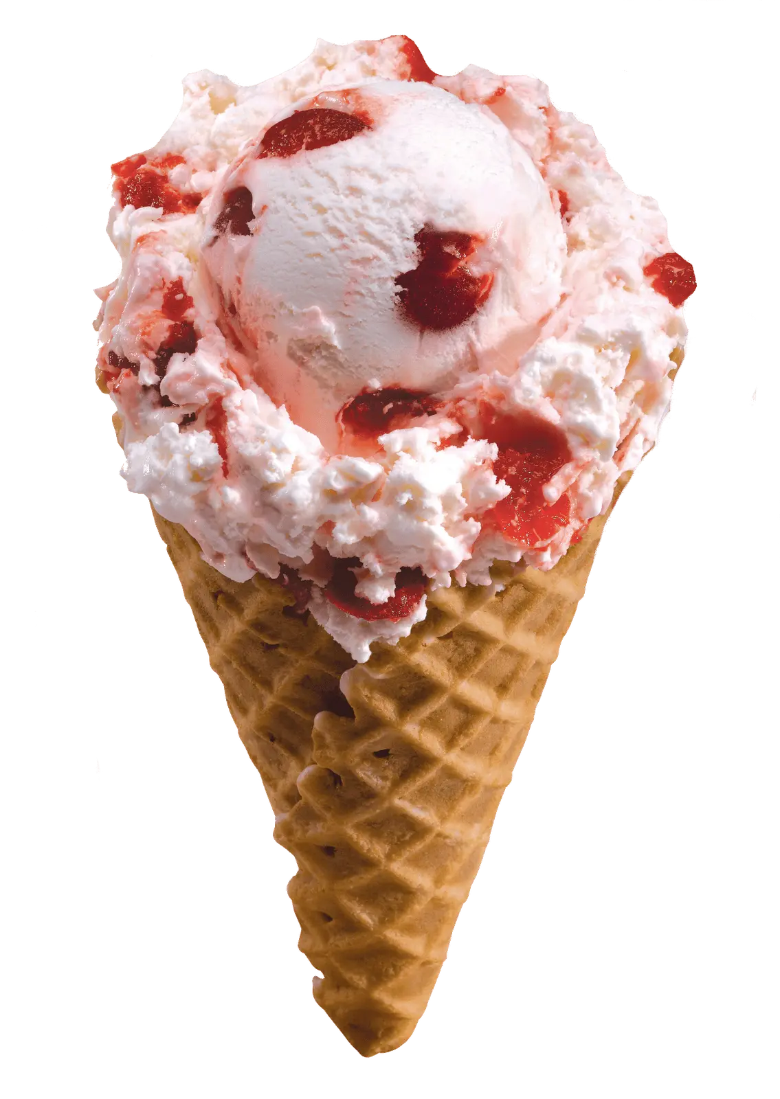 Fraisier Glacé en Cornet