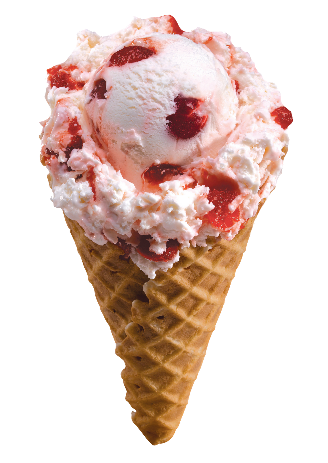 Fraisier Glacé en Cornet
